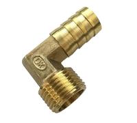 1PC 6/8/10/12/14/16/19mm Portagomma 1/8 "1/4" 3/8 "1/2" 3/4 "BSP Filettatura Maschio Gomito In Ottone Raccordo Accoppiatore Connettore (Color : 1/2", Size : 19mm)