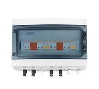 1pc 600V 20A MCB Solar photovoltaic PV Combiner Box With Protection 4 input 2 out DC 600V Fuse MCB SPD 18ways Circuit Breaker
