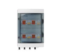 1pc 600V 50A MCB Solar photovoltaic PV Combiner Box With Protection 4 input 4 out DC 600V Fuse MCB SPD 24ways CZMDKEXM