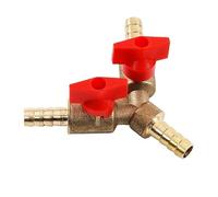1PC 8 millimetri 10 millimetri Hose Barb In Ottone Y Valvola a tre vie Acqua Olio Aria Gas Gas Liquefatto Valvola a sfera interruttore Tubo di Raccordo Adattatore del Connettore(10mm)