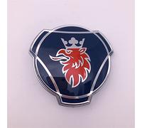 1PC 80MM Blu Con Rosso Grifone Logo Corona Argento Adatto Per Scania Truck Griglia Anteriore Emblema Distintivo 1401610