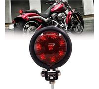 1PC 8LED Moto Fanale Posteriore Rosso,Universale 2 Inch Rotondo Fanale Posteriore Moto 12V Luce Stop per Moto Fanale Posteriore per Moto Chopper Bobber Cafe Racer Scrambler