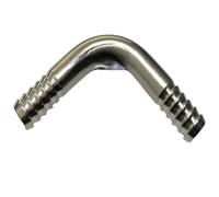 1PC 8mm 10mm 12mm 13mm 14mm Hose Barb Anlge Destra Gomito a 90 Gradi In Acciaio Inox 316L Raccordo connettore Acqua Gas Olio(8mm)