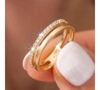 1pc 925 Argento Multi Anello Zircone Anelli Gioielli Belle Compleanno Impilabile Anello Materiale Promessa Anello Eternità Anniversario Gioielli di Lusso Per Le Donne Precoci Tendenze della Moda