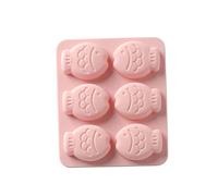 1pc a 6 buche fumetti pesce in silicone stampi per torta caramella cioccola al cioccolato cucina cuocere da forno a formaggio fapice che produce stampo di silicone (rosa) stampo per torta