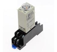 1pc AC 380V 0-30 Minute Power-on Delay Rotary Knob DPDT Timer Timing Time Relay H3Y-2 With Base Socket WERQKJXCZ
