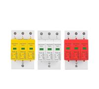 1pc AC SPD 3P 3 Phase 20KA 40KA 60KA 275V 385V 420V House Lightning Surge Protector Protective Low-voltage Arrester Device AUOQKQUT(420V,30-60KA)