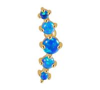 1Pc Acciaio Chirurgico Cinque Opale Orecchio Trago Cartilagine Studs Cristallo Lobi Dell'orecchio Piercing Barbell Gioielli Piercing Orecchini Moda Forward Gioielli, Gold, come descritto, come