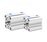 1PC ACQ12/16/20/25/32/40-10-20-25-30-40-50-60-B Cilindro pneumatico sottile Cilindro compatto a doppio effetto con filettatura esterna(Stroke 90mm,ACQ40 (No Magnet))