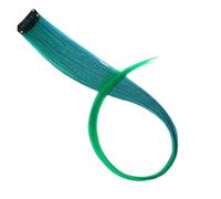 1pc All Long Straight Color Hair Piece Extensions Clip In Highlight Rainbow Streak Pink Synthetic Strands On Clips(30J)