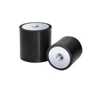 1pc Ammortizzatore in gomma tipo DD, colonna di supporto cilindrica, diametro 25mm, lunghezza 30mm, filettatura maschio M6, 25x30mm-M6
