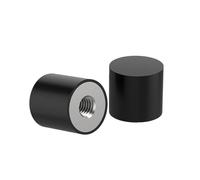 1pc Ammortizzatore in gomma tipo DE, colonna di supporto cilindrica, diametro 15mm, lunghezza 20mm, filettatura femmina M4, 15x20mm-M4