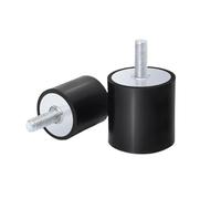 1pc Ammortizzatore in gomma tipo VD, colonna di supporto cilindrica, diametro 25mm, lunghezza 30mm, filettatura maschio M6, lunghezza filettatura maschio 18mm, 25x30-M6x18mm