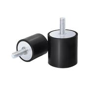 1pc Ammortizzatore in gomma tipo VD, colonna di supporto cilindrica, diametro 75mm, lunghezza 40mm, filettatura maschio M12, lunghezza filettatura maschio 37mm, 75x40-M12x37mm