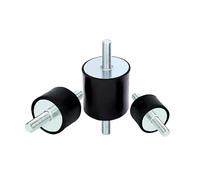 1pc Ammortizzatore in gomma tipo VV, colonna di supporto cilindrica, diametro 25mm, lunghezza 20mm, filettatura maschio M6, lunghezza filettatura maschio 18mm, 25x20-M6x18mm