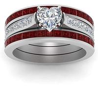 1PC Anelli di coppia per lui e per lei Moda venatura del legno Acciaio al titanio Cuore Anello a tre strati Promessa Dichiarazione eterna Fidanzamento Fedi nuziali Donna Uomo Impilabile Anelli Fashion