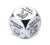 1PC Anniversary for Her Him Dating Ideas Dice Gift for Boyfriend Girlfriend Wife Husband Couples Gifts Wedding Gifts Steel Gift Valentines Day Birthday for Women Men.