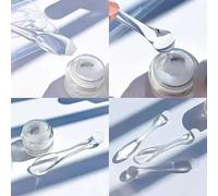1pc applicatore crema for gli occhi cucchiaio rullo bastone da massaggio trasparente spatole cosmetiche maschera antirughe cura della pelle cucchiaio di plastica (Color : Golden 1pc)