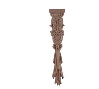 1Pc Appliques Decorativi In Legno Rovere Non Verniciato Intagliato Onlay Onlay Decalcomania Angolo Mobili Casa Porta Decor Artigianato Sm8-6.5-30