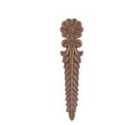 1Pc Appliques Decorativi In Legno Rovere Non Verniciato Intagliato Onlay Onlay Decalcomania Angolo Mobili Casa Porta Decor Artigianato Sm7-4-17.5