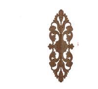 1Pc Appliques Decorativi In Legno Rovere Non Verniciato Intagliato Onlay Onlay Decalcomania Angolo Mobili Casa Porta Decor Artigianato Sm18-16.5-45