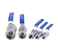 1pc Ball Valve Female Threaded Stainless Steel Ball Valve SS304 BSP 1/4" 3/8" 1/2" 3/4" 1" 1-1/4" 1-1/2" 2”(2")