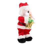 1pc Bambola di Babbo Natale Ornamento natalizio Sassofono che gioca giocattolo