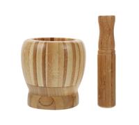 1pc Bambù Aglio Masher Kitchen Pill Grinder Aglio Grinding Gadget (Giallo)