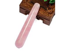 1pc bastoncino da massaggio in cristallo di pietra di quarzo rosa naturale bacchetta di cristalli bianchi bacchetta da massaggio for il corpo delle donne massaggiatore for il viso raccolta domiciliare