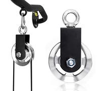 1PC Blocco Puleggia Girevole, Carrucola Ø 90 mm Puleggia Palestra con Staffa di Montaggio Fissa a U, Per Blocchi Di Sollevamento Progetti Domestici Fai-Da-Te