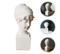 1pc Britain Girl Figurine Resin Sculpture Art Sketching Practice Model (White)