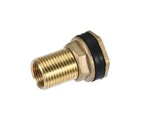1pc Bulkhead Fitting, BSPT3/8 Female G1/2 Male, with Silicone Gaskets, Brass