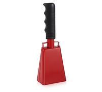 1pc Campanaccio per Mucche, Campanaccio con Impugnatura per Eventi Sportivi Cowbell Campane da Scuola Grandi e Solide Campanello a Mano Campanello di Chiamata (Rosso)