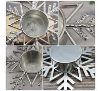 1Pc Candeliere a forma di fiocco di neve natalizio Candeliere a forma di