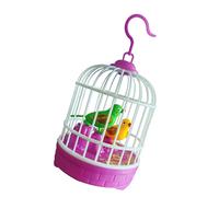 1Pc canto e cinguettio degli uccelli in una gabbia Suono Attiva il giocattolo