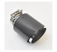 1PC Car Carbon Fiber Light Terminale Di Scarico Marmitta Tubo Dritto Universale Argento Acciaio Inox Mufflers Terminale Di Coda(54-89MM)