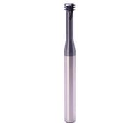 1PC Carburo di Tungsteno Filo Fresa 1T 3T FT ISO Passo del Filetto Metrico CNC Lega Dura di Carburo strumento di Lavorazione Dell'acciaio di Tungsteno Fresa(M3.0X0.5-D4,3T-Three Teeth)