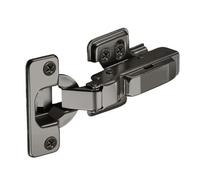 1pc Cerniera For Mobili In Acciaio Laminato A Freddo Nero-Grigio Cerniere Idrauliche For Porte Serranda Buffer Chiusura Ammortizzata For Hardware Armadio Facili Da Installare(822-2 Half overlay)