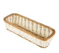 1pc Cesto rettangolare imitazione rattan Cesto piatto intrecciato Cesto di