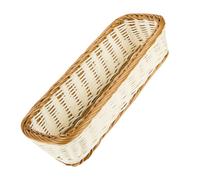 1pc Cesto rettangolare imitazione rattan Cesto piatto intrecciato Cesto di