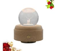 1PC Christmas Crystal Ball Music Box Ball Table Desk Decoration per regalo