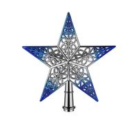 1pc Christmas Tree Topper Star Plastic Tree Decoration 5 Point Star Tree Topper Hollow Out Star Tree Topper