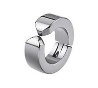 1pc Clip da Uomo in Acciaio al Titanio da Uomo Senza Orecchini a Cerchio con Piercing e Orecchini a Croce Nuovo Rilascio Fashion Design