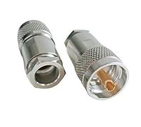 1PC connettore presa PL259 SO239 SO-239 UHF morsetto maschio for RG8 RG165 RG213 LMR400 7D-FB SYV-50-7 cavo ottone adattatore coassiale RF