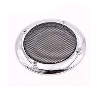 MMLFX 1pc Copertura Dell'altoparlante 3.5 "Car Audio Griglia in Metallo Mesh Subwoofer Decorativo Cerchio Tweeter Copertura di Protezione Cromato Crema Placcato (Color : Chrome Plated)