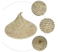 1Pc Copertura per vaso di tessitura di paglia Ornamento per la stanza del