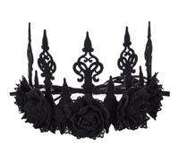 1pc copricapo floreale gotico Halloween Accessorio per capelli a testa rosa nera a testa nera per donna
