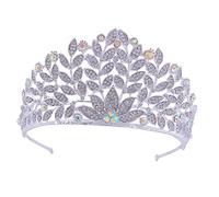 1pc copricapone per matrimoni a corona barocca per la sposa Rhinestone copricapo Tiara Bride Accessori per capelli per capelli Bride BIGHIE GIETTÀ DELLA PROMPEGNO PROMPEGNO PROMPEGLIO