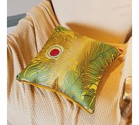 1PC Copriletto Federa Raso Finta Seta Cover Cinese Piuma Arredo Casa Rétro