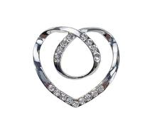 1PC Corner Knot Buckle Scarf Buckle Artifact Shirt Hem T-shirt Women's Decorative Accessories Brooch per donne ragazze accessori decorativi(Silver)
